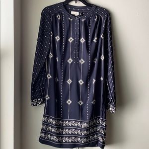 Navy Blue Shirtdress - LOFT